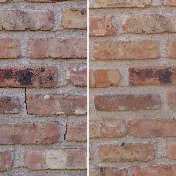 Restored brick panel