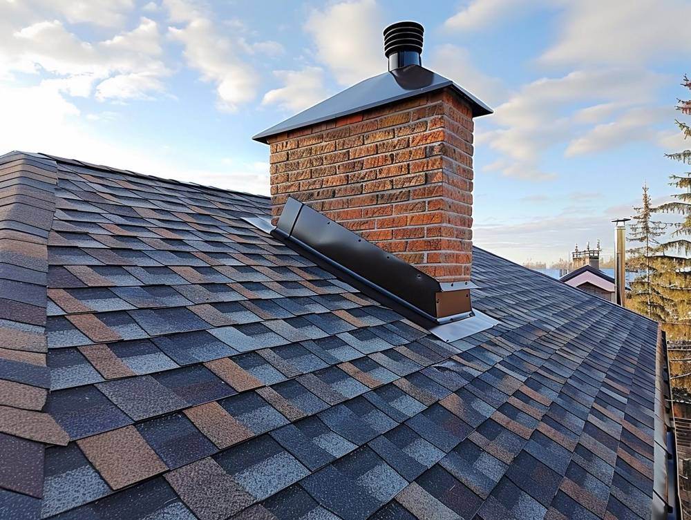 Chimney on roof