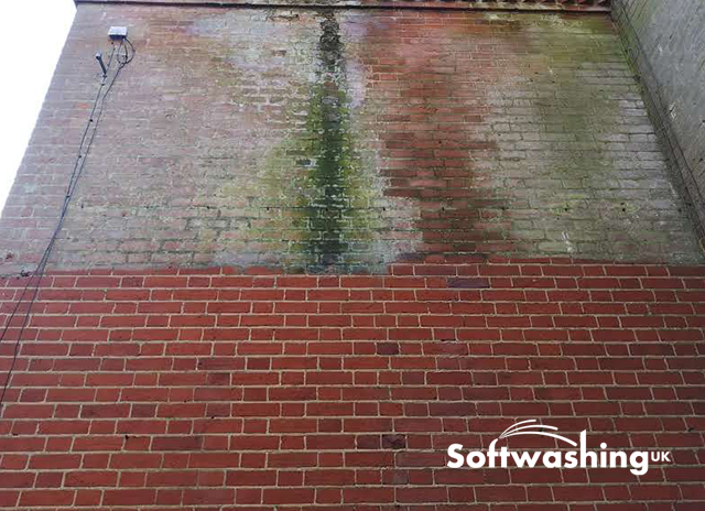 Commercial brick façade